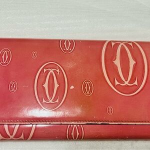 Cartier Pink Logo Continental Wallet